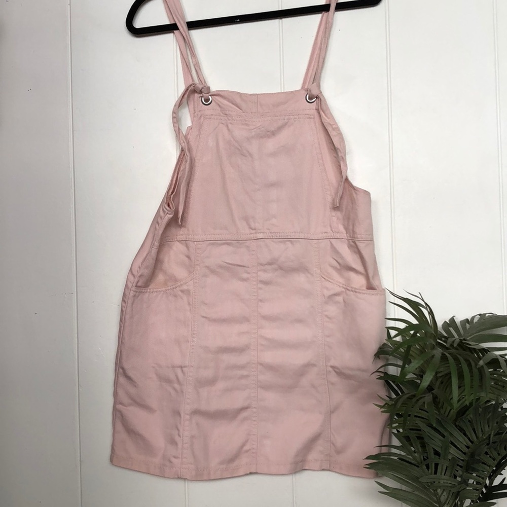 Pink overall dress!!